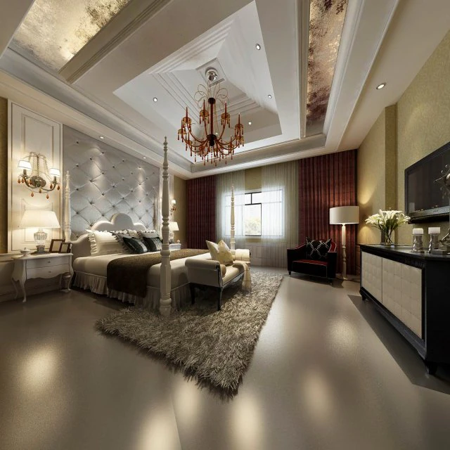 stylish european bedroom 01 3D Model .c4d .max .obj .3ds .fbx .stl .blend 