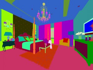 stylish european bedroom 01 3D 模型