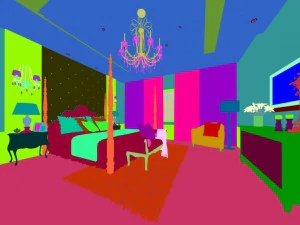 stylish european bedroom 01 3D Model