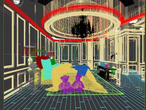 stylish european bedroom 03 3D 模型