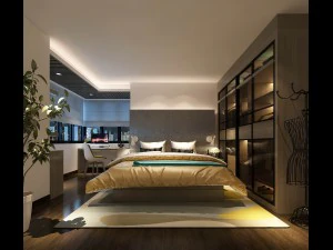 стильна європейська спальня 04 3D Модель