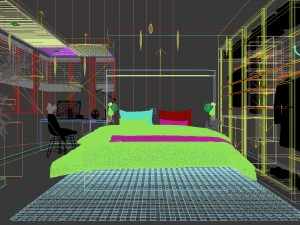 stylish european bedroom 04 3D Model
