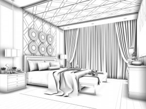 stylish european bedroom 06 Modèle 3D