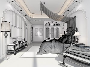 stylish european bedroom 08 Modelo 3D