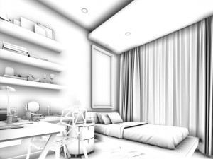 stylish european bedroom 09 3D Model