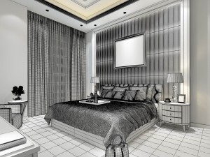 stylish european bedroom 10 3D-Modell