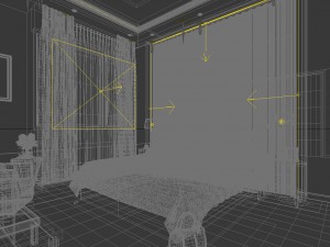 stylish european bedroom 10 3D-Modell