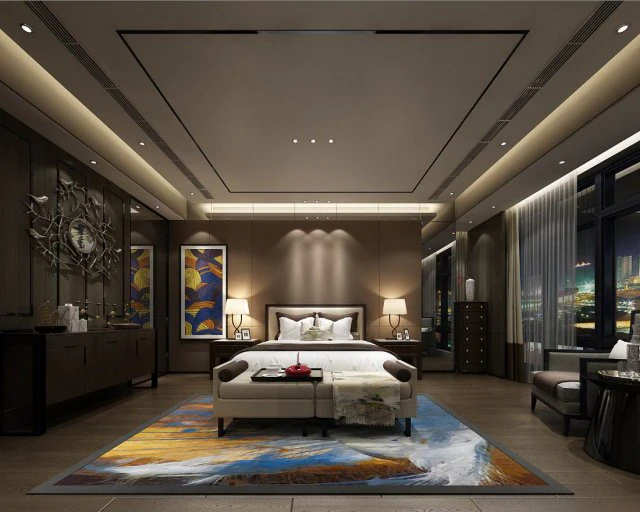 stylish european bedroom 12 3D Model .c4d .max .obj .3ds .fbx .stl .blend 