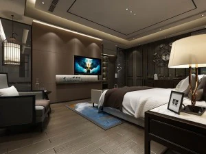 stylish european bedroom 12 3D Model