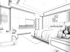 stylish european bedroom 12 3Dモデル
