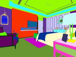 stylish european bedroom 12 3D Model