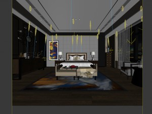 stylish european bedroom 12 3Dモデル