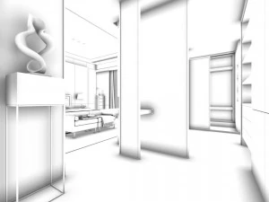 stylish european bedroom 12 3D Model