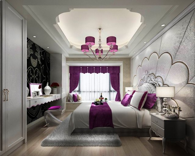 beautifully stylish and luxurious bedrooms 04 3Dモデル .c4d .max .obj .3ds .fbx .stl .blend 