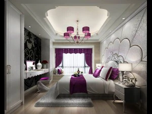 kamar tidur bergaya indah dan mewah 04 Model 3D