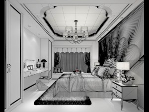 beautifully stylish and luxurious bedrooms 04 3Dモデル