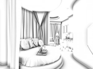 beautifully stylish and luxurious bedrooms 05 3D Model