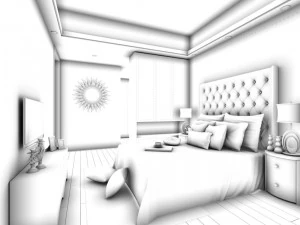 beautifully stylish and luxurious bedrooms 06 3D Model