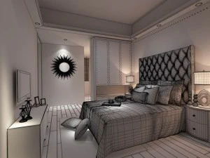 beautifully stylish and luxurious bedrooms 06 3D Model