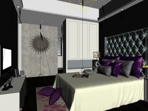 beautifully stylish and luxurious bedrooms 06 3D Model