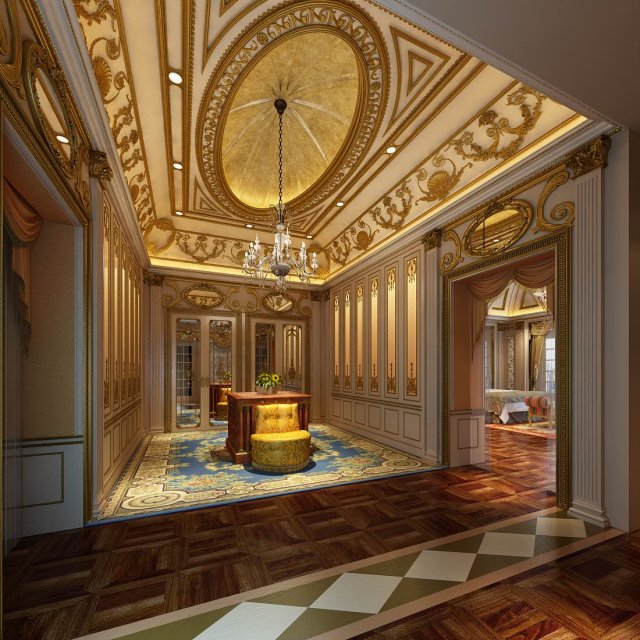hotel room -9403 3D-Modell .c4d .max .obj .3ds .fbx .stl .blend 