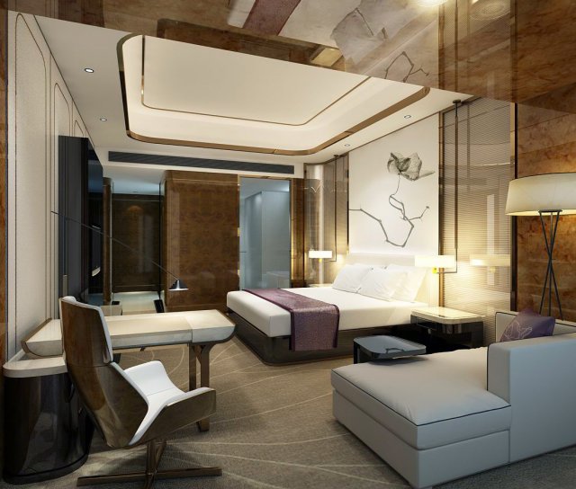 hotel room -9407 Modelo 3D .c4d .max .obj .3ds .fbx .stl .blend 