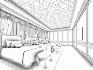 hotel room -9409 3D Model