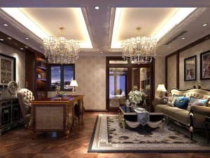 вітальня - американський стиль-9410 3D Модель