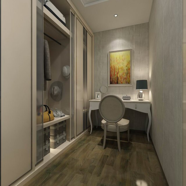 fashion - cloakroom 01 3D 模型 .c4d .max .obj .3ds .fbx .stl .blend 
