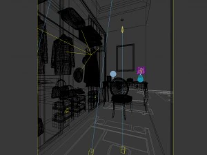 fashion - cloakroom 01 3D Model