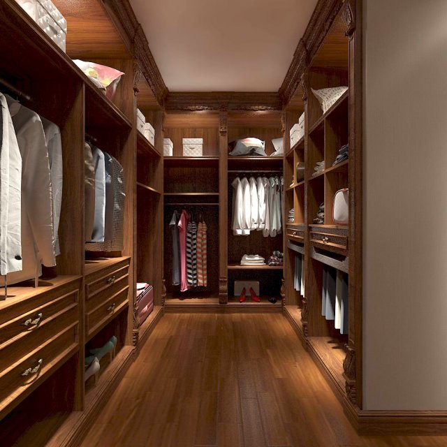 fashion - cloakroom 04 3D Модель .c4d .max .obj .3ds .fbx .stl .blend 