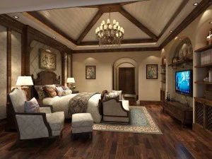 bedroom - american style -9401 3D Model