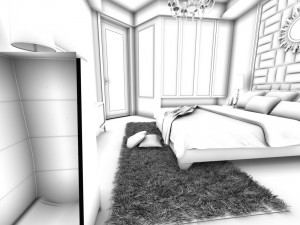 bedroom - american style -9410 3Dモデル