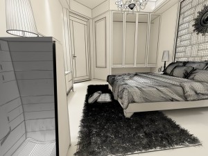 bedroom - american style -9410 3Dモデル