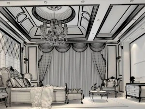 bedroom - american style -9412 3D Model