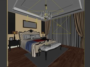 bedroom - american style-9415 3D Model