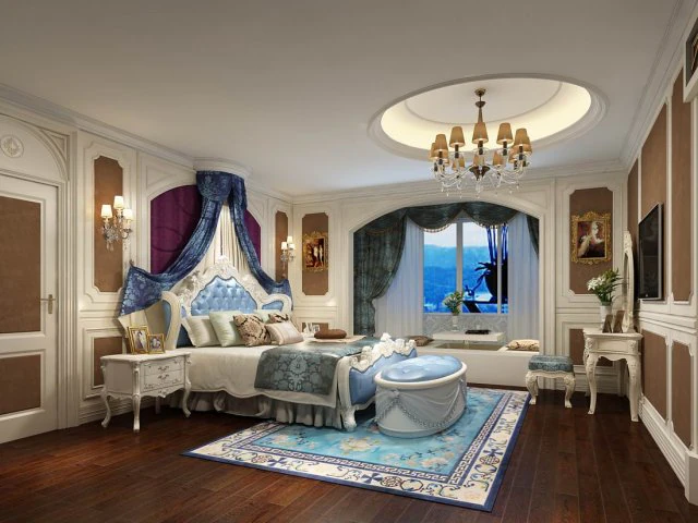 bedroom - american style-9416 3D Model .c4d .max .obj .3ds .fbx .stl .blend 