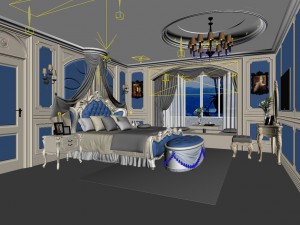 bedroom - american style-9416 3Dモデル