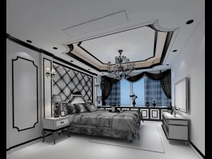 bedroom - european style -9401 3D Model