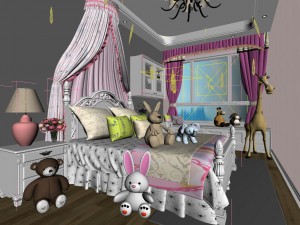 bedroom - european style -9402 Modelo 3D