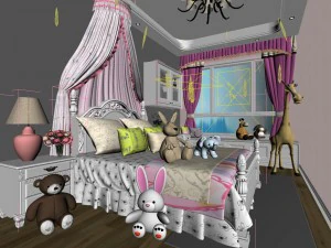 bedroom - european style -9402 3D Model
