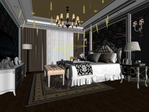 bedroom - european style -9403 3D 模型