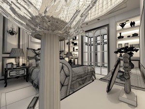 bedroom - european style -9404 Modèle 3D