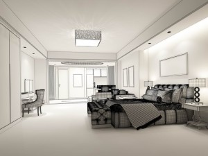 bedroom - european style -9405 3D Model