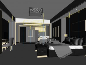 bedroom - european style -9405 3D Model
