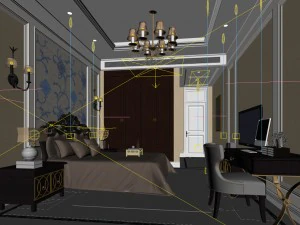 bedroom - european style -9407 3D Model