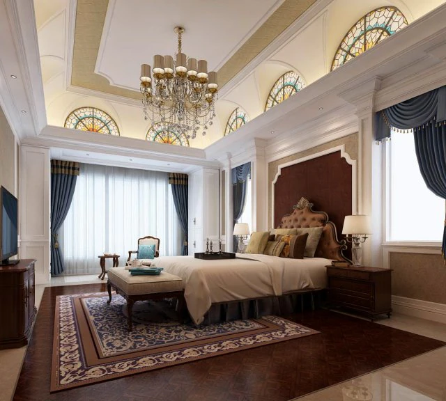 bedroom - european style -9409 3D Model .c4d .max .obj .3ds .fbx .stl .blend 