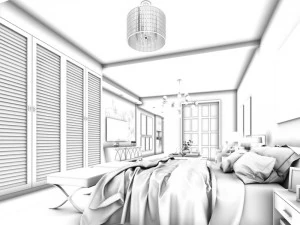 bedroom - european style -9413 3D Model
