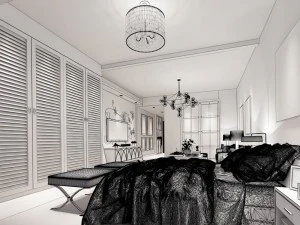 bedroom - european style -9413 3D Model