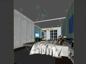 bedroom - european style -9413 3D Model